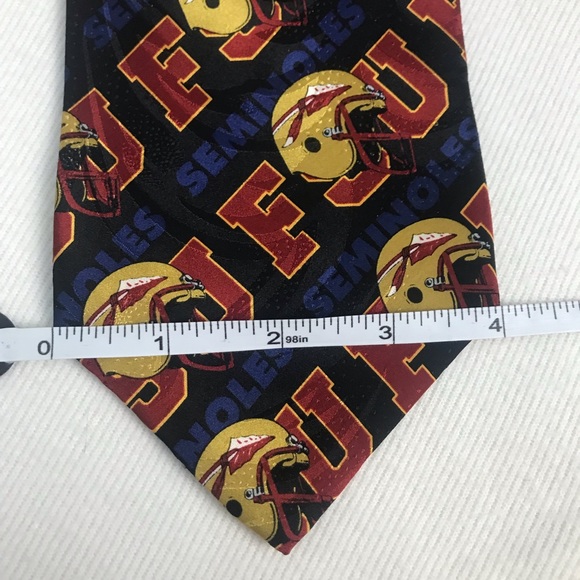 VTG Why Knot FSU Seminole Helmet Florida State University 100% Silk - Picture 2 of 7